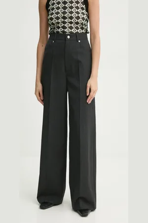 Nanushka Vlněné kalhoty KORINA dámské, barva, široké, high waist, NW25RSPA15394