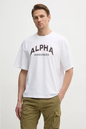 Alpha Industries Bavlněné tričko College barva, s potiskem, 146501
