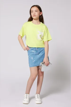 DKNY Dětská riflová sukně barva, mini, D62259