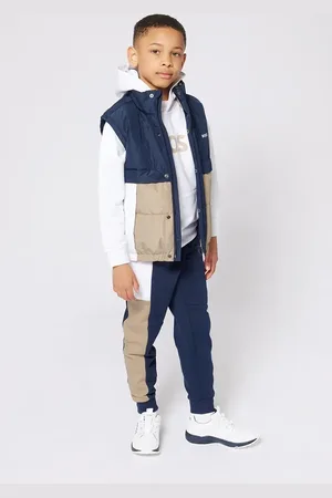 HUGO BOSS Dětská vesta tmavomodrá barva, J52059