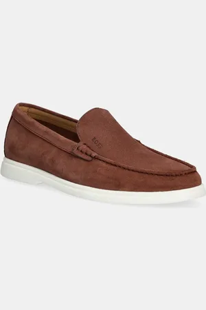 HUGO BOSS Semišové mokasíny Sienne pánské, barva, 50543083