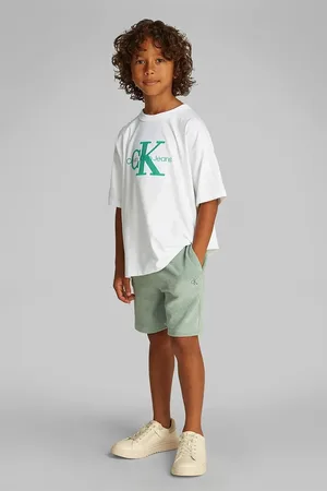 Calvin Klein Dětské bavlněné tričko barva, s aplikací, IB0IB02452