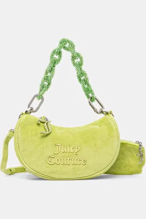 Juicy Couture Velurová kabelka BLOSSOM RHINESTONE CHAIN barva, BEJL58834WCO