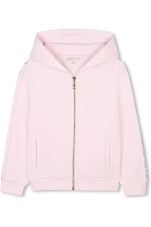 Michael Kors Dětská bavlněná mikina barva, s kapucí, s aplikací, R30327