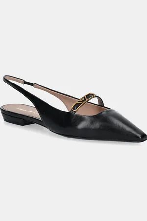 Emporio Armani Kožené baleríny barva, s odkrytou patou, X3D301 XF271 00002