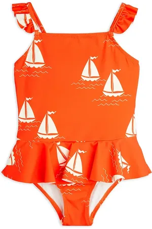 Mini Rodini Jednodílné dětské plavky Sailing boats barva, 2528010042
