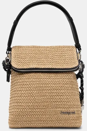Desigual Batoh HALF LOGO RAFFIA H dámský, barva, malý, hladký, 25SAKO04