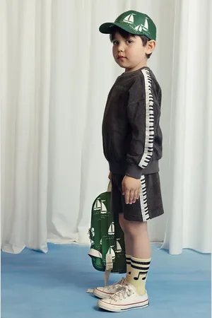 Mini Rodini Dětská bavlněná mikina Piano terry barva, vzorovaná, 2522015599