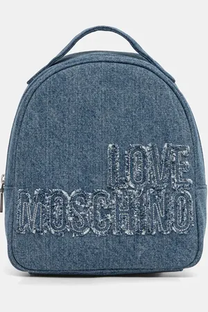Moschino Džínový batoh barva, s aplikací, JC4246PP0MKM0750