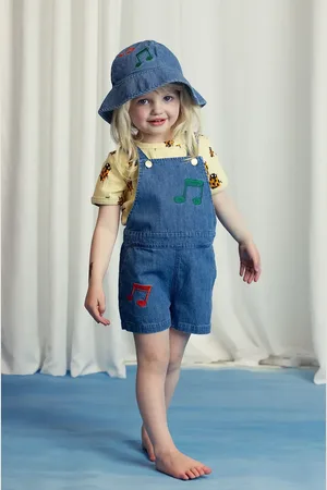 Mini Rodini Dětské džínové lacláče Note 2523014160