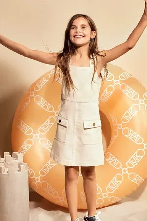 Michael Kors Dětské bavlněné šaty barva, mini, R30352