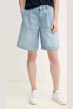 JOOP! Džínové šortky dámské, barva, hladké, high waist, 30046455