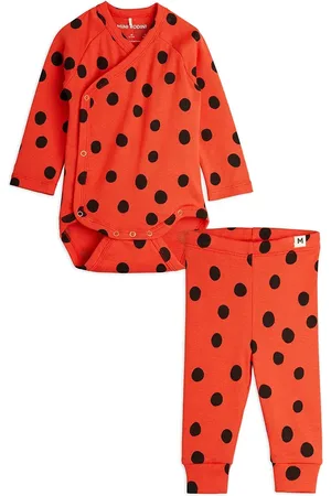 Mini Rodini Dětská bavlněná souprava Dots barva, 2524010342