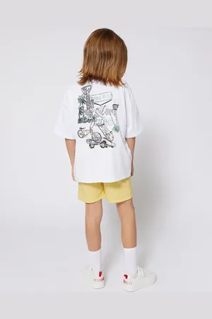 HUGO BOSS Dětské bavlněné tričko barva, s potiskem, G00345