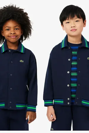 Lacoste Dětská bavlněná mikina tmavomodrá barva, hladká, SJ8403