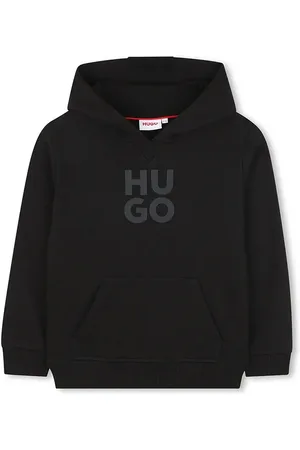 HUGO BOSS Dětská bavlněná mikina barva, s kapucí, s aplikací, G00349