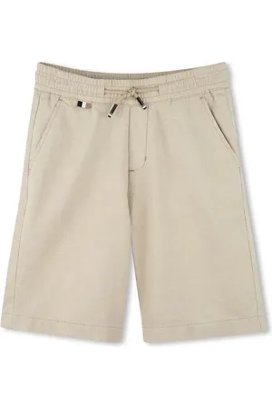 HUGO BOSS Dětské plátěné šortky barva, nastavitelný pas, J51988