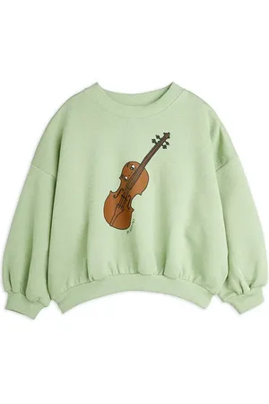 Mini Rodini Dětská bavlněná mikina Violin barva, s potiskem, 2522016775