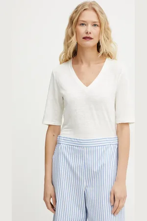 Max Mara Plátěné tričko barva, 2515941012600