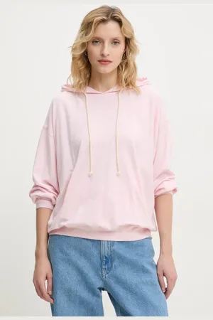 American Vintage Mikina dámská, barva, s kapucí, melanžová, YPA03AE25