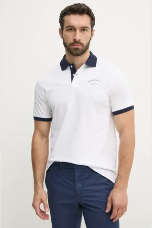Hackett Bavlněné polo tričko barva, s potiskem, HM563421