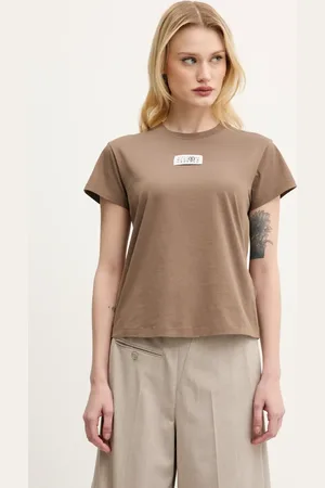 Maison Margiela Bavlněné tričko barva, S52GC0326