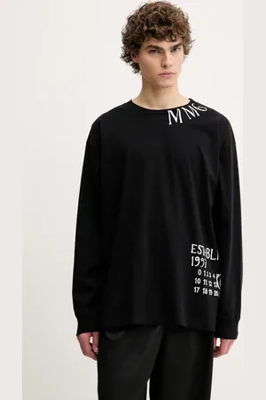 Maison Margiela Bavlněné tričko s dlouhým rukávem barva, s potiskem, SH0GC0047