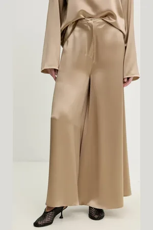 Nanushka Kalhoty ZANIAH dámské, barva, široké, high waist, NW25RSPA02872