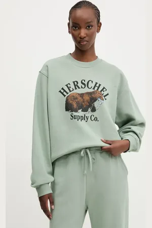 Herschel Bavlněná mikina dámská, barva, s potiskem, 50446-01898