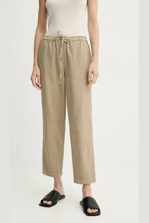 Marc O’ Polo Kalhoty s příměsí lnu barva, high waist, M03134010073