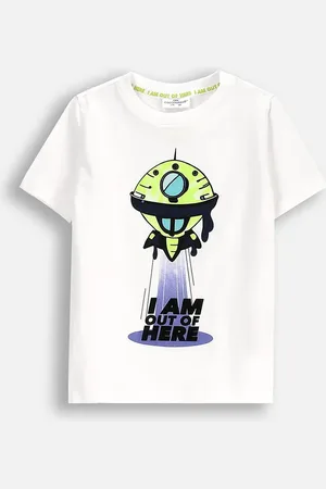 COCCODRILLO Dětské bavlněné tričko barva, s potiskem, COSMIC RAVE BOY KIDS
