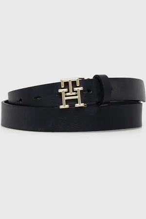 Tommy Hilfiger Kožený pásek dámský, černá barva, AW0AW15182