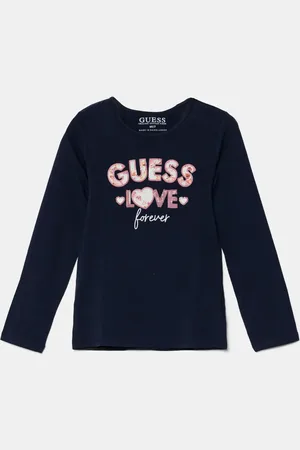 Guess Dětské tričko s dlouhým rukávem tmavomodrá barva, K4BI16 J1314