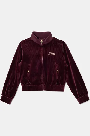 Guess Dětská mikina vínová barva, s aplikací, J4BQ21 KCH92