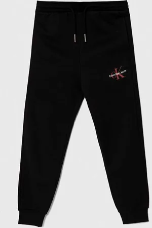 Calvin Klein Dětské bavlněné tepláky barva, s potiskem