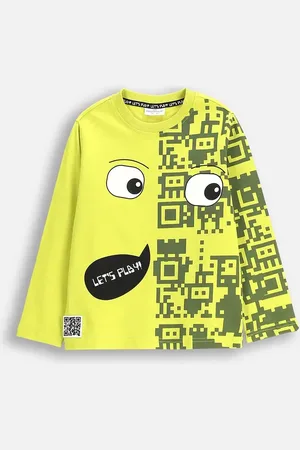 COCCODRILLO Dětské bavlněné tričko s dlouhým rukávem barva, s potiskem, GAMER BOY KIDS