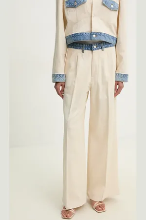 Moschino Kalhoty dámské, barva, široké, high waist, 0346 3717