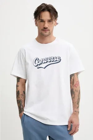 Converse Bavlněné tričko barva, s potiskem, 10027994-A02
