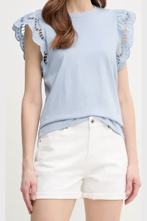 Pepe Jeans Džínové šortky FITTED SHORT HW MARY dámské, barva, hladké, high waist, PL801191TA8