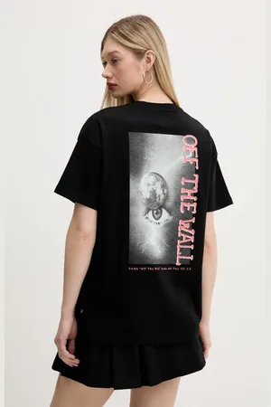 Vans Bavlněné tričko barva, VN000MCFBLK1