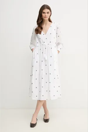 Pepe Jeans Bavlněné šaty DEAL barva, midi, PL953687