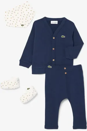 Lacoste Kojenecké bavlněné pyžamo tmavomodrá barva, 4J8405