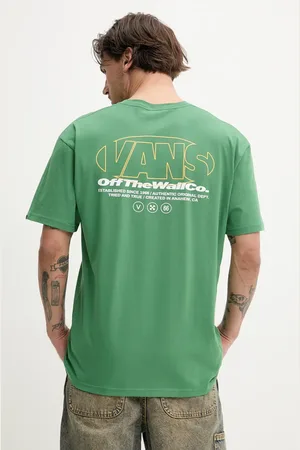 Vans Bavlněné tričko barva, s potiskem, VN000M4CBR11