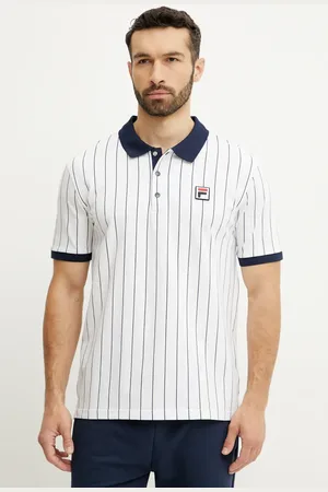 Fila Bavlněné polo tričko Linter barva, FAM0923