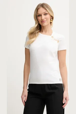 Elisabetta Franchi Bavlněné tričko barva, MA02851E2