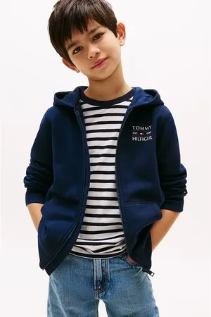 Tommy Hilfiger Dětská mikina barva, s kapucí, s potiskem, KB0KB09568