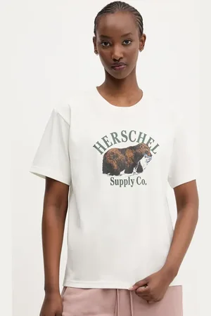Herschel Bavlněné tričko barva, 50442-05977