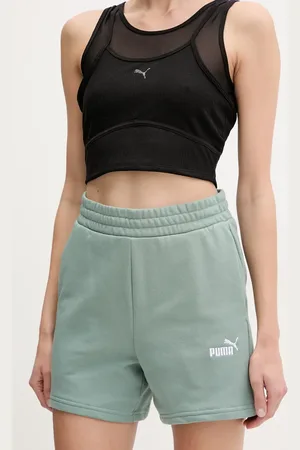 PUMA Kraťasy dámské, fialová barva, hladké, high waist, 682441