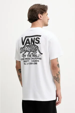 Vans Bavlněné tričko barva, s potiskem, VN000M3YWHT1