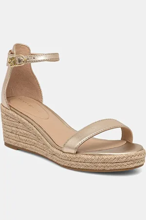 Tommy Hilfiger Kožené sandály TH METALLIC MID WEDGE ESPADRILLE barva, FW0FW08663